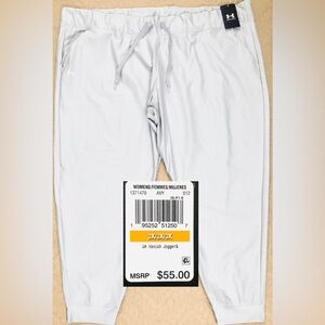 NEW..WOMEN 3X PLUS SIZE UNDER ARMOUR VANISH JOGGERS..(LIGHT HEATHER GRAY)